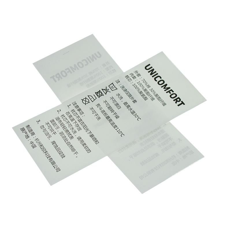 Custom Non-Woven Fabric Printed Washing Care Label