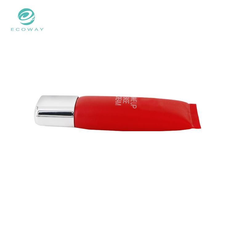 30g Red Text Silkscreen Plating Flat Screw Cap Bb and Cc Cream Cosmetic Tube