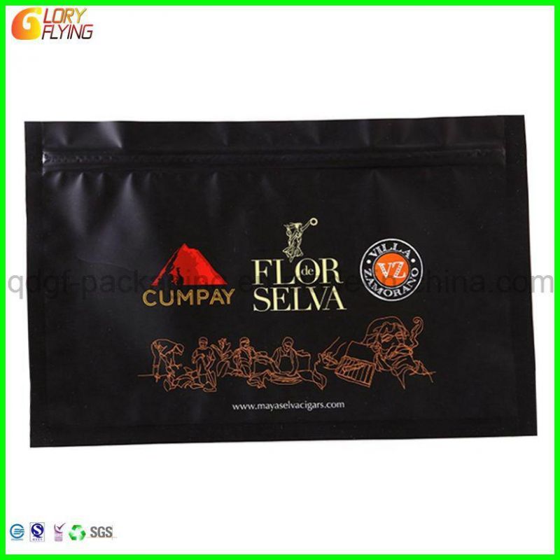 Plastic Wholesale Laminated Packaging Smoking Cookie Smell Proof Zipper Stand up Cigar Zip Lock Tobacco Bag
