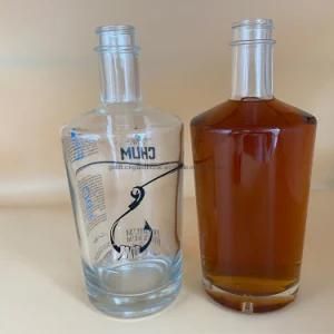 500ml/700ml/750ml Tequila Vodka Glass Bottle with Cork