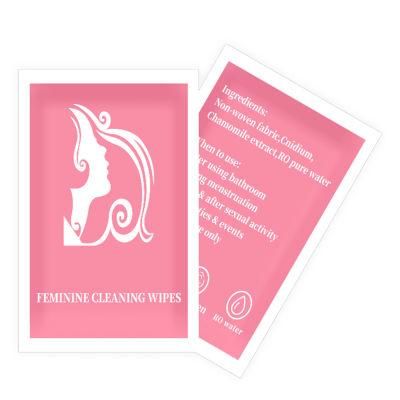 100% Biodegradable Non-Woven with Health and Safety Feminine Wipes