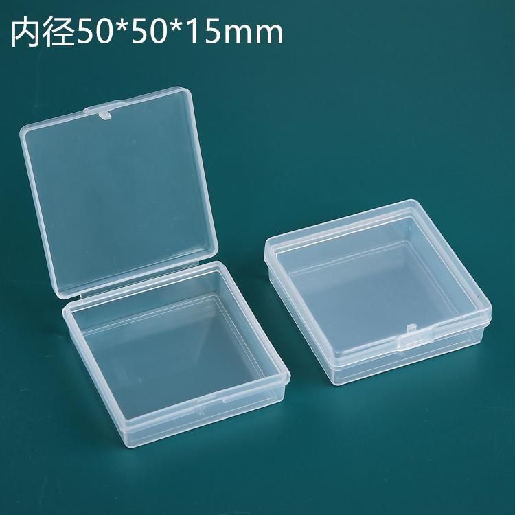 New Small PP Plastic Transparent with Lid Square Collection Container Cards Jewelry Storage Box