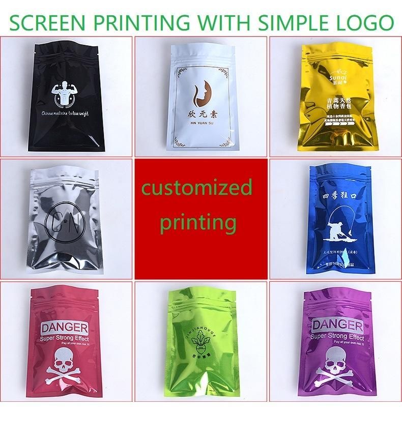 Digital Printing Colorful Al Foil Zipper Bag Stand up Food Packaging Bag
