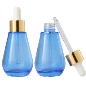 Cosmetic Glass Blue Green Dropper Bottle 30ml Personal Care Serum/Essential Oil Bottles
