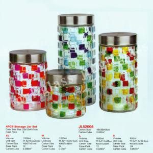 Colorful Glass Storage Jar and Canister