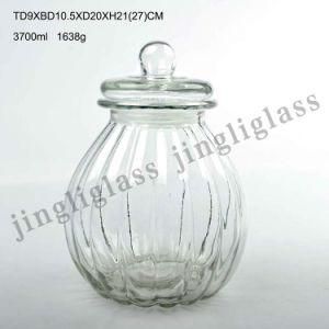 3700ml Storage Glass Jar with Glass Cap