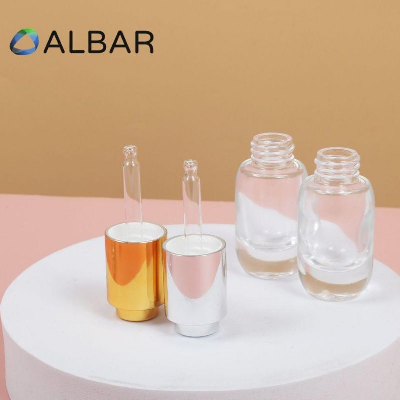 Mini Size Portable 30ml 50ml Serum Glass Bottles with Clear Frosted Customized