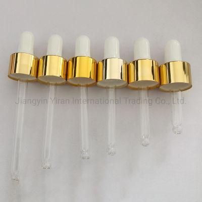 Brown Glass Bottle Gold Aluminium Dropper Cap Amber Essential Oil Bottle