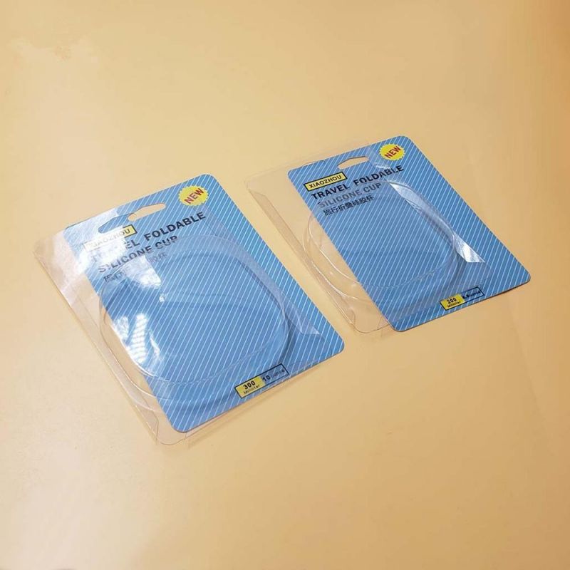 customs plastic slide blister package with paper card