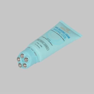 Plastic Tube with Stainless Steel Roller Balls Massage Vibrating Head for Cosmetic Packaging