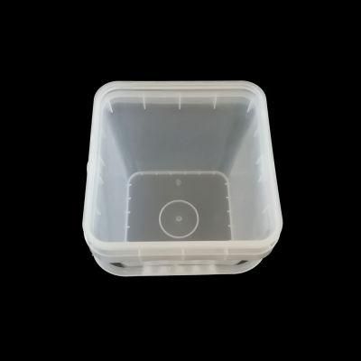 Transparent Plastic Packing Square Bucket