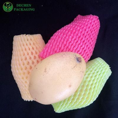 Fruit Shockproof Packaging Colorful Foam Sleeve Tubular Net