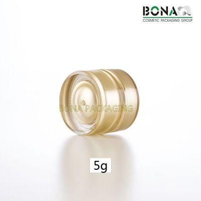 2017 Hot Sale Mini Golden Acrylic Clear Cream Jar for Gift