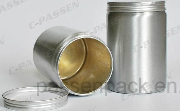 Gift Package Luxury Aluminum Jar Canister with Screw Lid