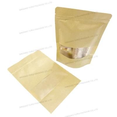 OEM Custom Printing Food Grade Kraft Paper Stand up Pouch