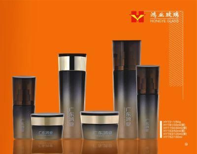 Hongye Glass Hy72-1 Fashion Empty Cosmetic Packaging Set Glass Bottle