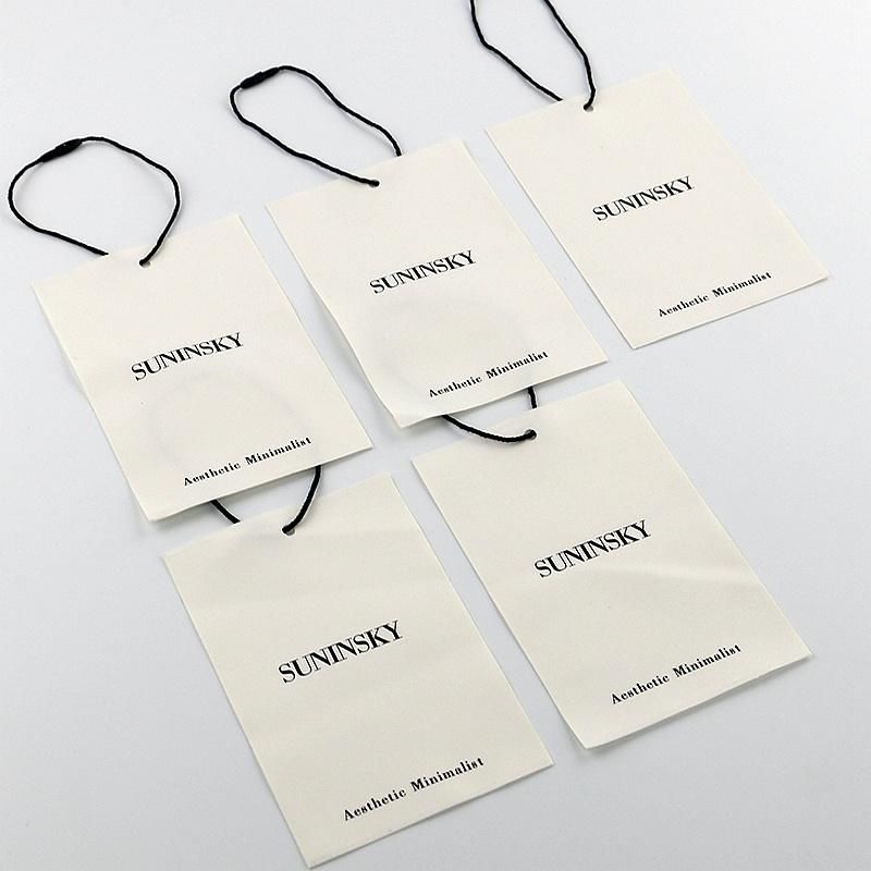Custom Eco Friendly Printed Nature Material Soft Cotton Hang Tag