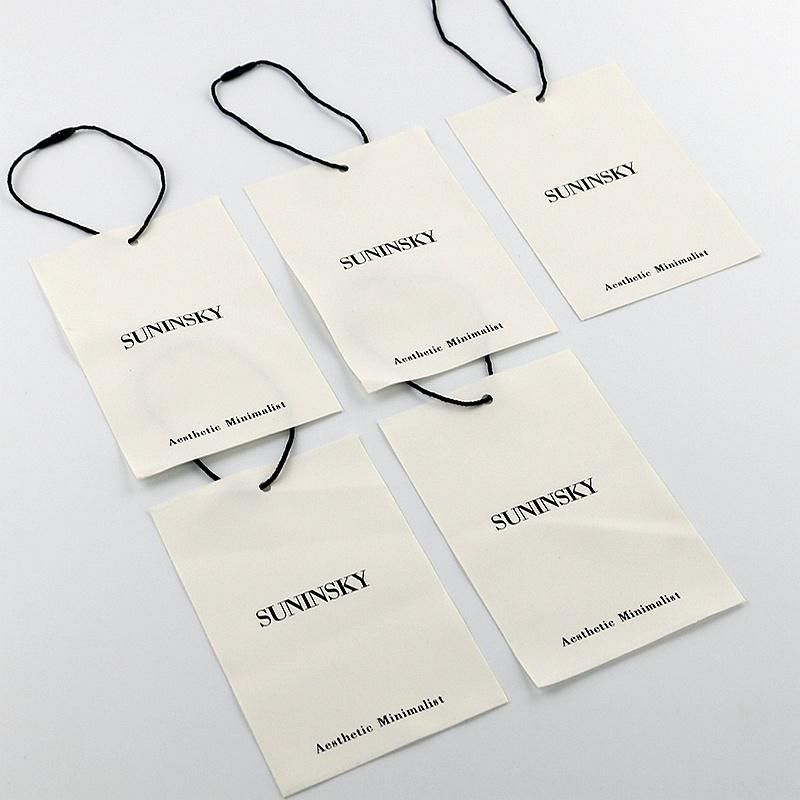 Custom Eco Friendly Printed Nature Material Soft Cotton Hang Tag