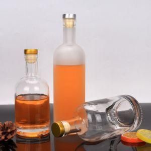 Customized Glass Vodka Bottles 380ml 700ml Flint Wine Glass Packaging with Screw Lids