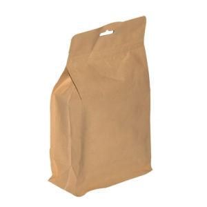 Wholesale Reusable Coffee Bean Snack Zipper Stand up Zip Lock Kraft Paper Bag with Your Own Logo