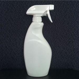500ml Plastic HDPE White Color Square Shape Trigger Spray Cleaning Bottle