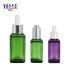 Wholesale Eco PETG Green Purple Square Cosmetic 40ml 30ml 15ml Dropper Bottle