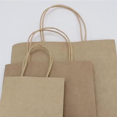 Printed Promotion Customized Logo Brown Kraft Paper Bags
