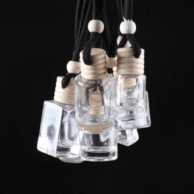10ml Car Hanging Perfume Glass Diffuser Bottle with Wooden Caps