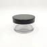 Portable Transparent Pet Plastic Cosmetic Jar with Screw Cap