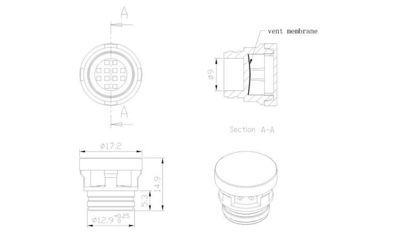 Creherit PE Material Standard Dimension Waterproof D17 Vent