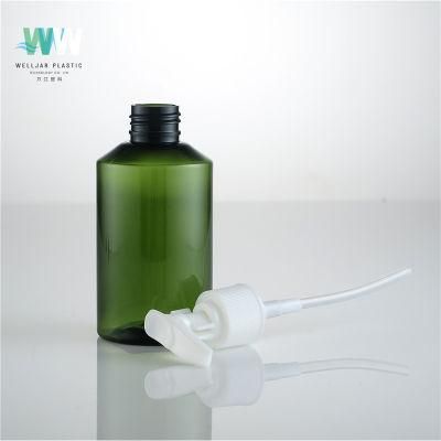 30ml Oblique Shoulder Green Plastic Bottle with Lotion Pump or Sprayer