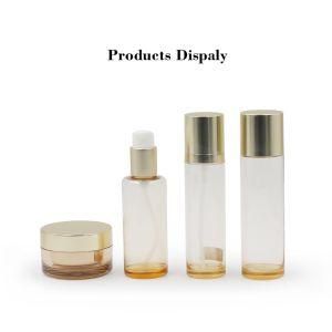 150ml/120ml/50g Luxury Gold Cap PETG Cosmetic Packaging Lotion Bottle