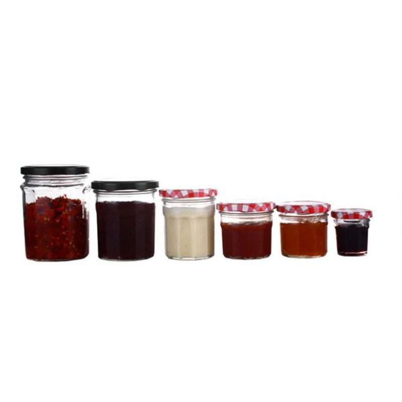 212ml Jam Jars Wide Mouth 30ml Kitchens Spices Jar Glass Honey Jam Jar