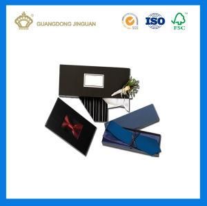 Custom Logo Printed New Design Luxury Bow Tie Gift Packaging Box (with window)
