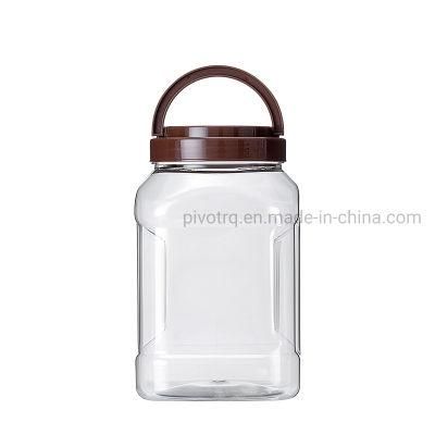 1380ml Large Pet Plastic Bottle Transparent Storage Jar Jasmine Tea Nuts Cookie Jar