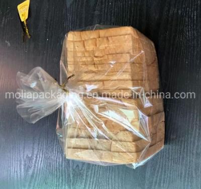 Bread Bag Poly Pouches Bags Food Contact Plastic Bread Bags with Window 3 Side Sealed Bag