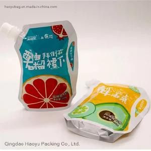 Fruit Juice Liquid Drink Jelly Water Stand up Packaging Bag with Spout