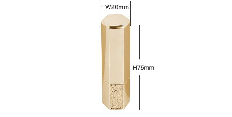 Hot Sale 3G Luxury Golden Plastic Packaging Slim Gloss Lipstick Tube