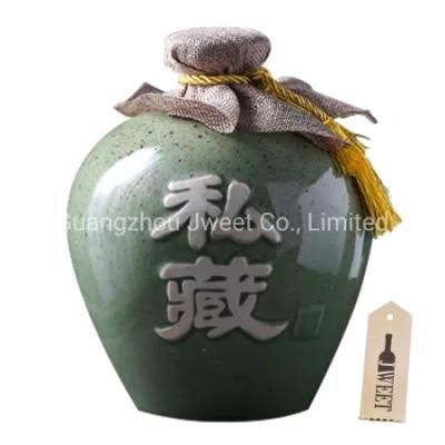 Custom Special Design Embossed Ceramic Bottle 750 Ml