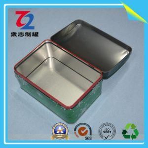 Hinged Customer Rectangular Tin Box for Candy