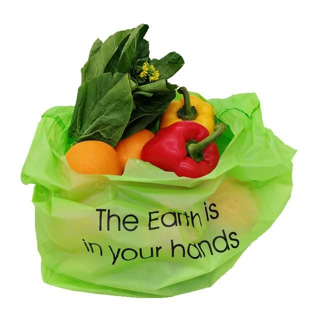 Cornstarch Made Biodegradable Plastic Grocery Shopping Bag with Logo