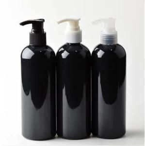 300ml Black Cosmetic Pet Bottles, Empty Shampoo Lotion Pump Container Plastic Cosmetic Packaging with Dispenser, Shower Gel