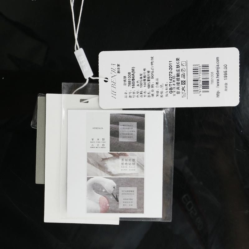 PVC Pouch Light Gray Color Fsc Paper Hangtag