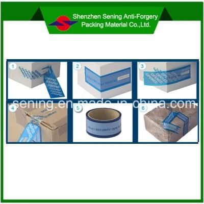 Pet Custom Tamper Proof Warranty Void Caution Tapes for Carton