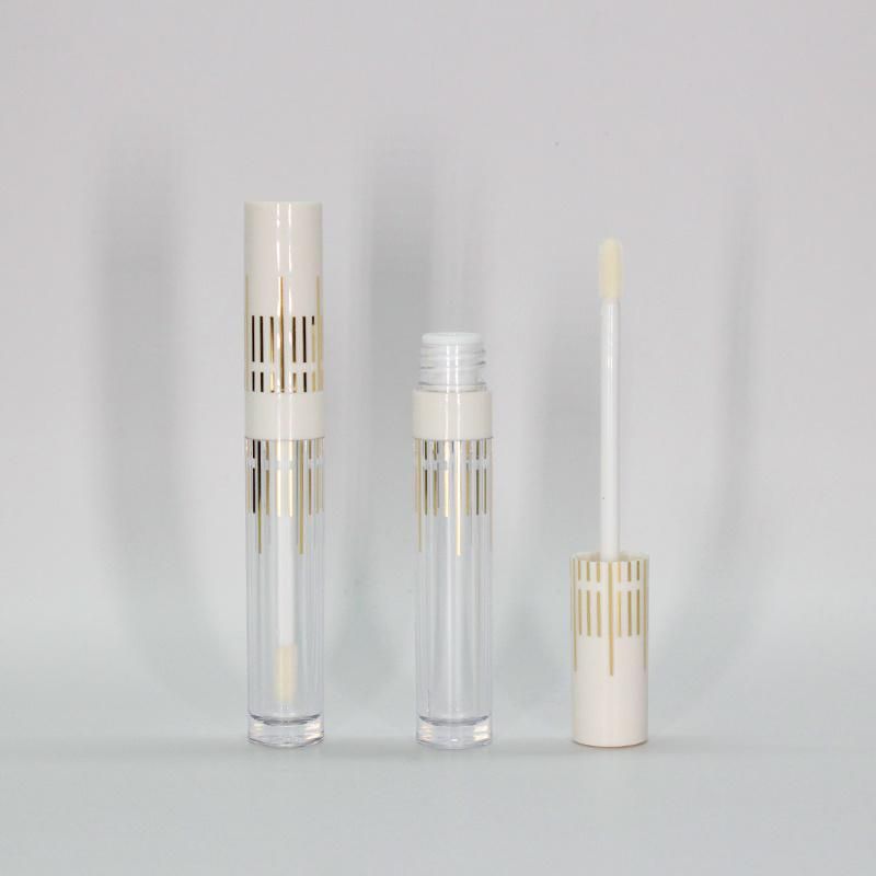 White Lipgloss Tubes Empty Round Shape Lip Gloss Container
