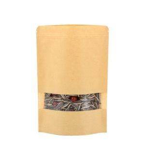 Free Samples Standing up Pouches Brown Kraft Paper Bag with Window