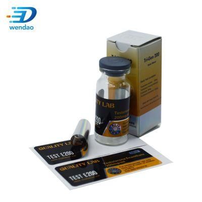 Customized 10ml Anabolic Injection Vial Box Packaging Holographic Laser Paper Boxes
