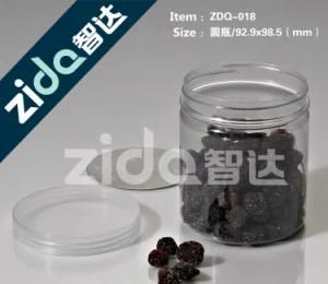 Pet Cylinder Food Grade Empty Wholesale Clear Plastic Sweet Jar for Food