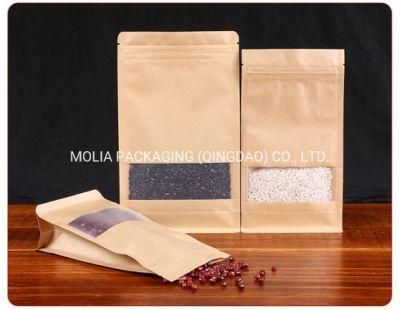 Box Bottom Coffee Bag Kraft Paper 500g Coffee Bags with Valve/Koffiezak/Quad Seal 500g Bag/Flat Bottom 500g Pouch