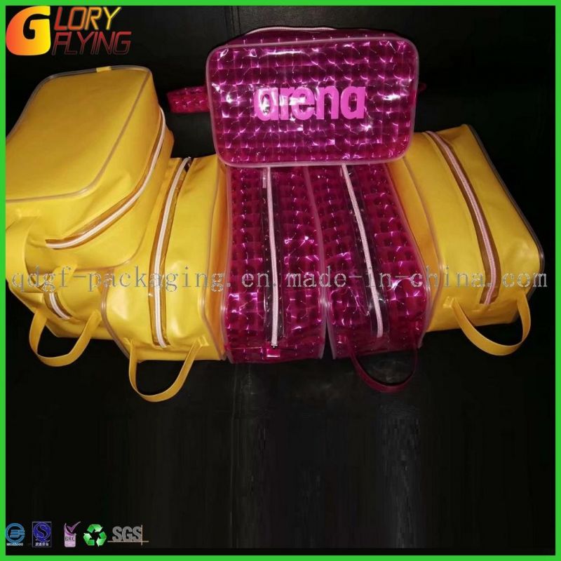 Cosmetic PVC Handbags with Nylon Zipper and Excellent Printing/Plastic Bag